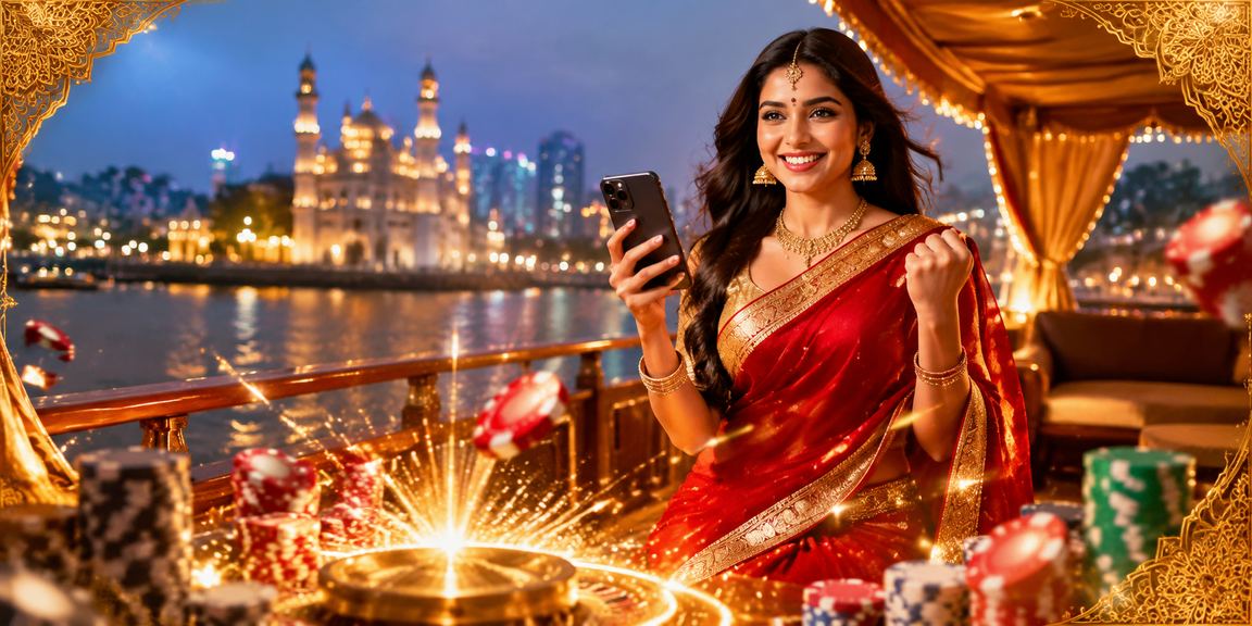 Indian player enjoying live casino games with mobile interface